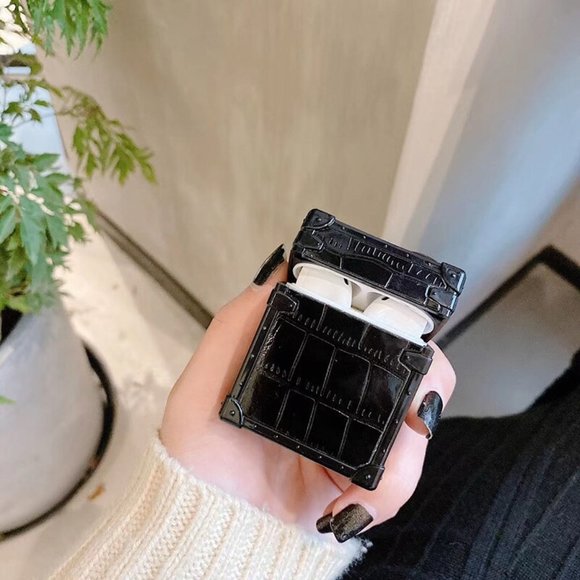 NEW Bling Crocodile Apple Airpods 1 2 case - Picture 2 of 5